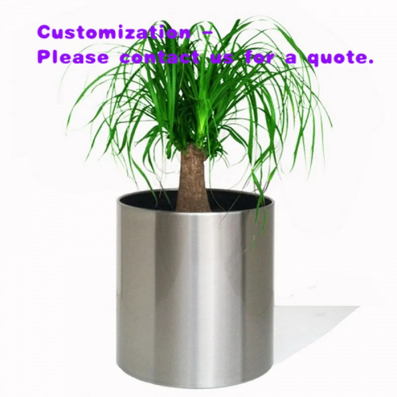 

custom.Silver Color Stainless Steel Flower Pot , Garden Planter,Round Shape Flower Pot