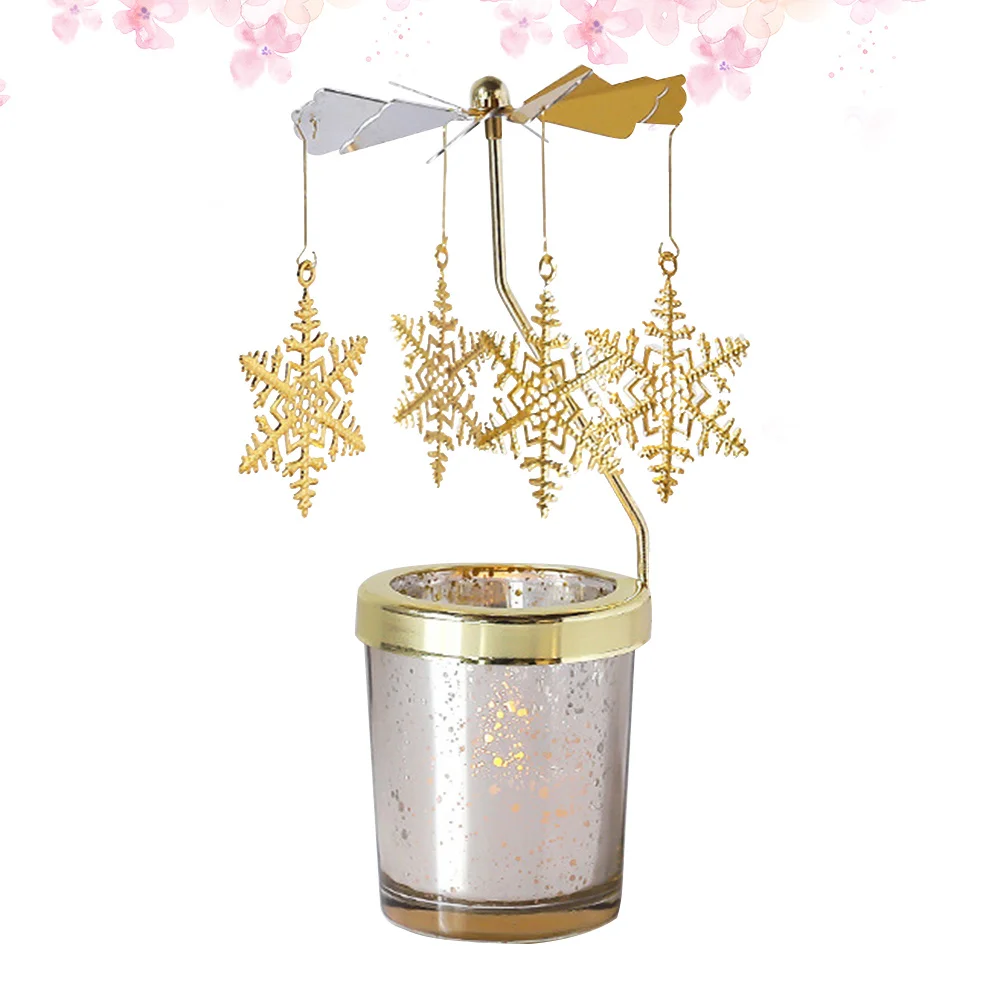 

2Pcs Rotating Candlestick Ornaments Luxury Horse Light Holder Golden Dinner Table Wedding Centrepiece Christmas Home Decor