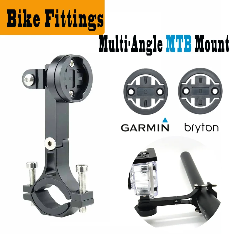 

Mountain Bike Multiple angle Mount Bicycle handleba Computer Mount Speedometer For Garmin Bryton Gopro Light Alloy BIKE FITTINGS