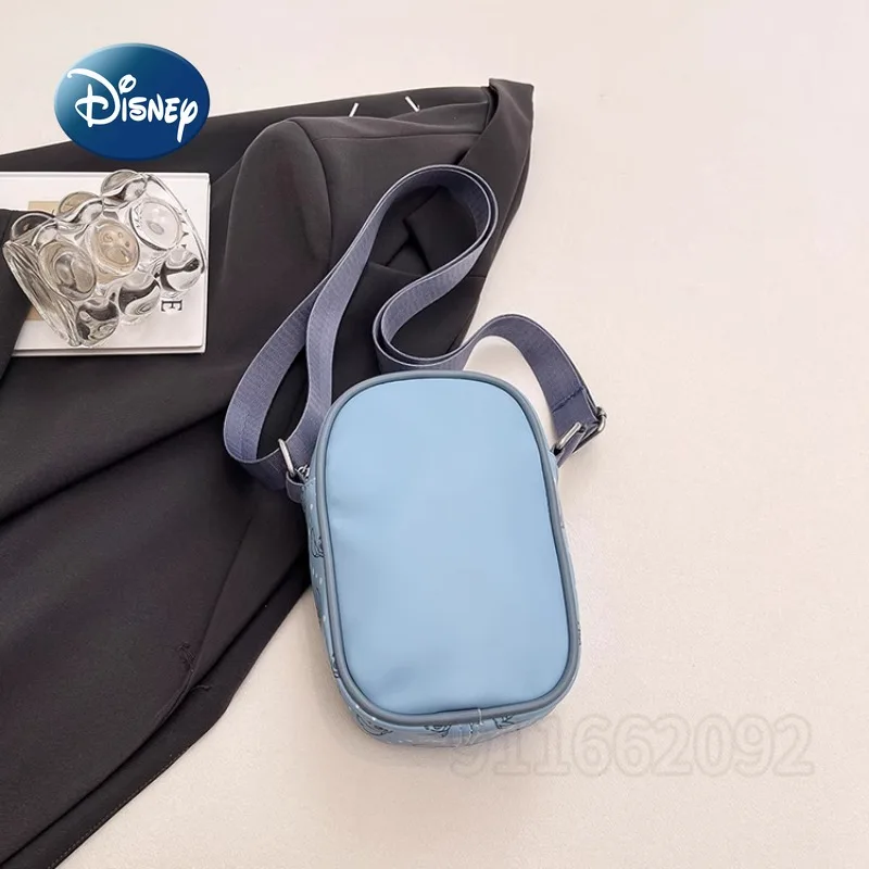 Disney Stitch New Mini Women's Shoulder Bag Cartoon Cute Print Women's Bag High Quality Casual Lightweight Mobile Phone Bag