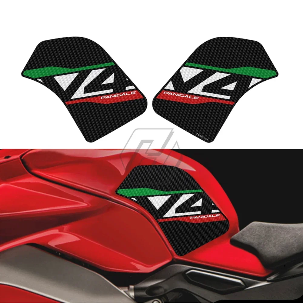 

Motorcycle Tank Grip Traction Pad Side Gas Knee Protection Anti-slip Sticker for Ducati Panigale V4 V4S 1100 Corse SP 2018-2022