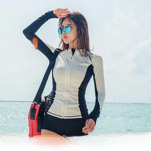 

Women's Wetsuit Long Sve Surfing Suit Slimming Flat Angle Jellyfi Suit Swimming Costume Diving Clothing Nylon Material