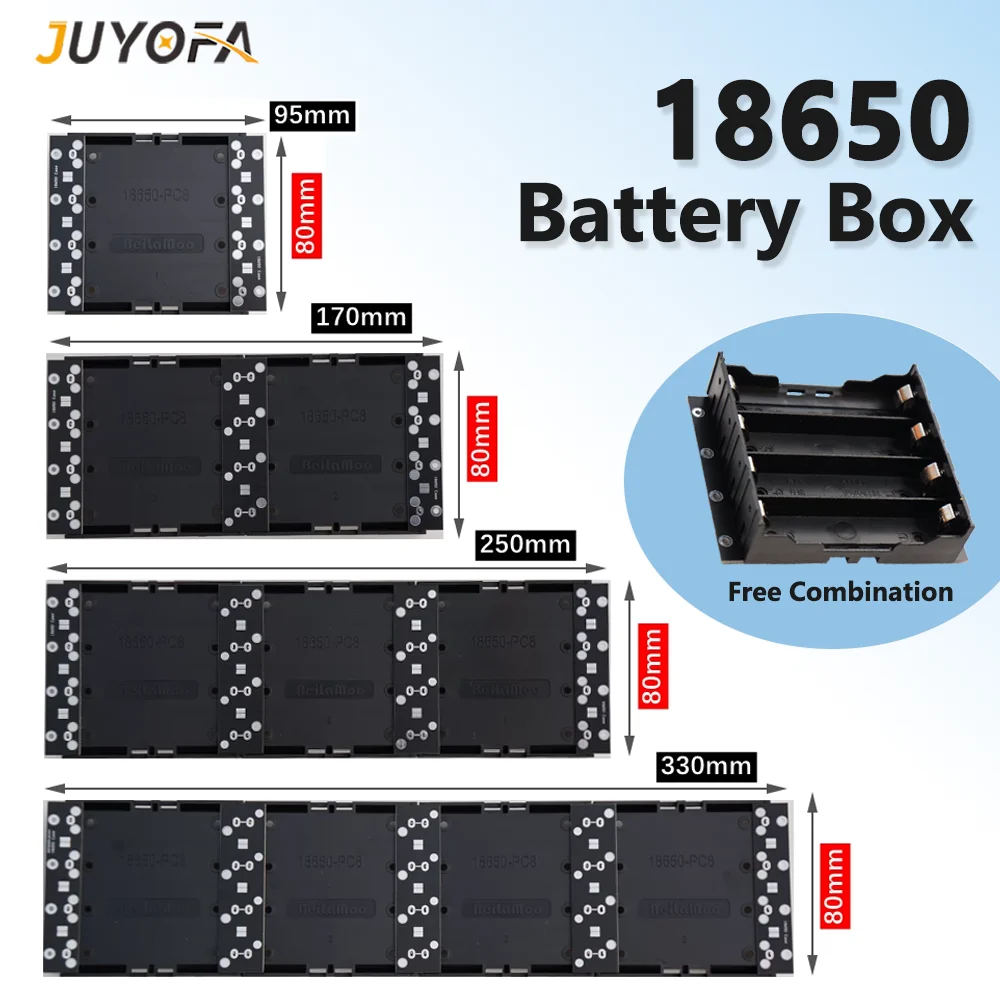 Soldering-Free 18650 Multi-Series and Multi-Parallel 3.7V Battery Holder Box High-Current Infinite Expansion Free Combination
