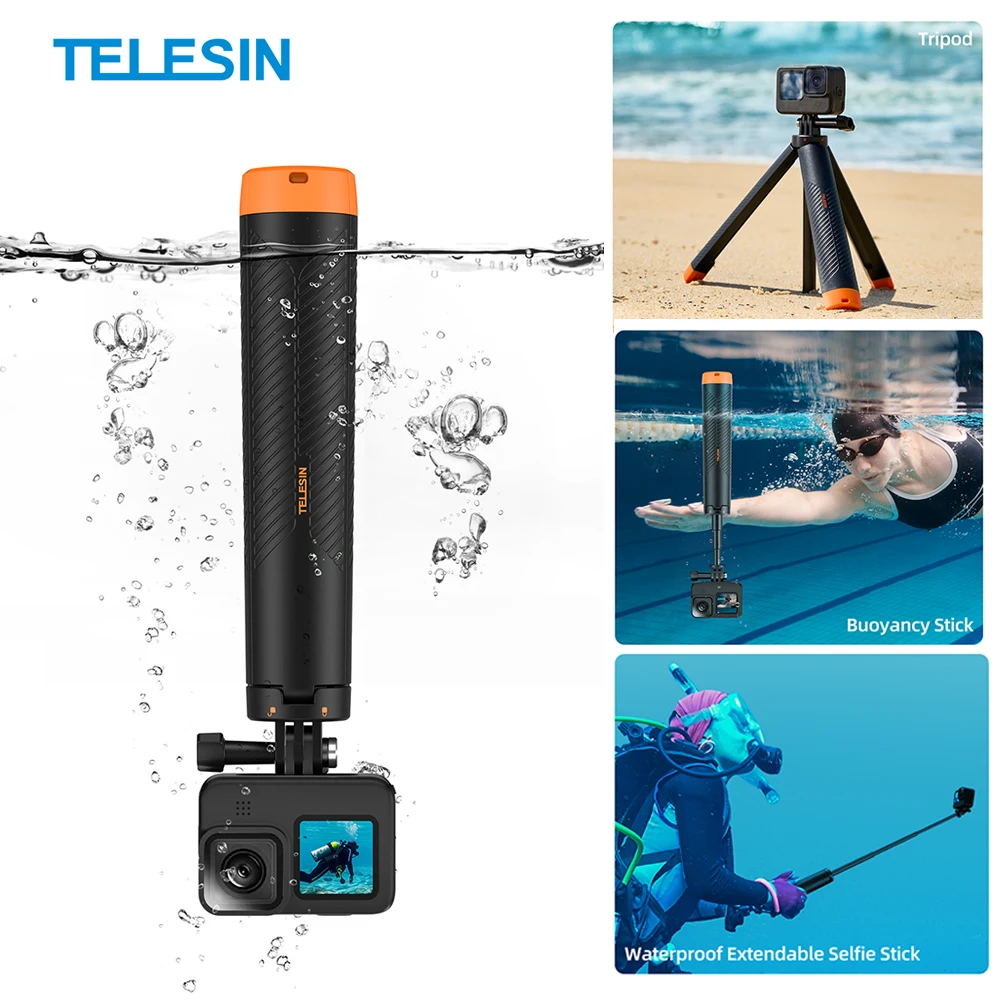 TELESIN Buoyancy bar 30M Diving Extendable Underwater Selfie