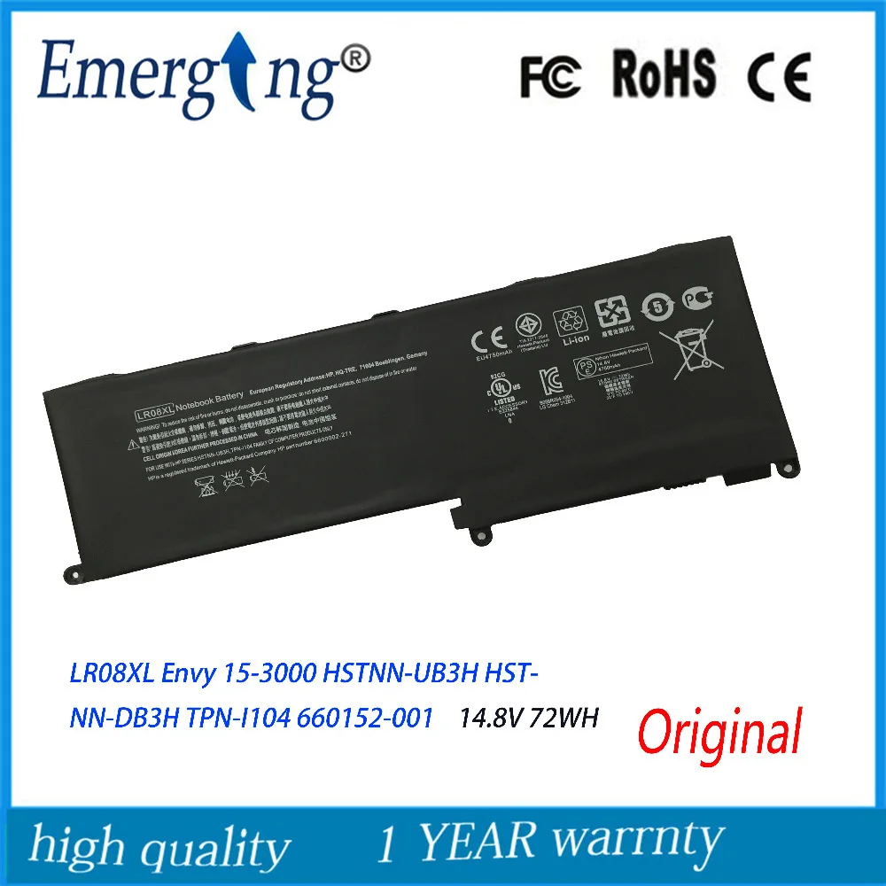 14,8 V 72WH новая Оригинальная батарея для ноутбука HP Envy 15-3000 660152-001