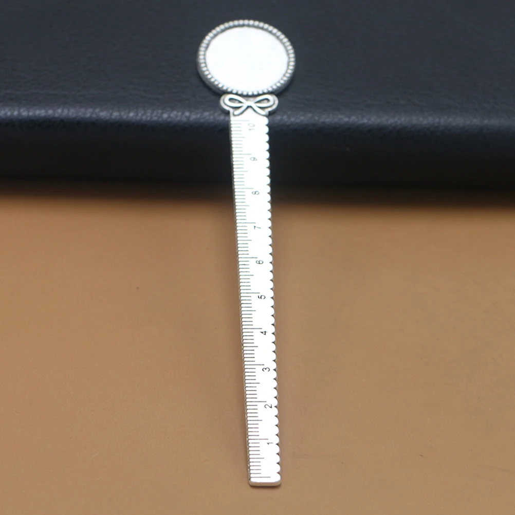 10 レトロブックマークシルバーメタル事務用品キッズギフトクリエイティブブックマーク定規実用的な読書アクセサリー学校