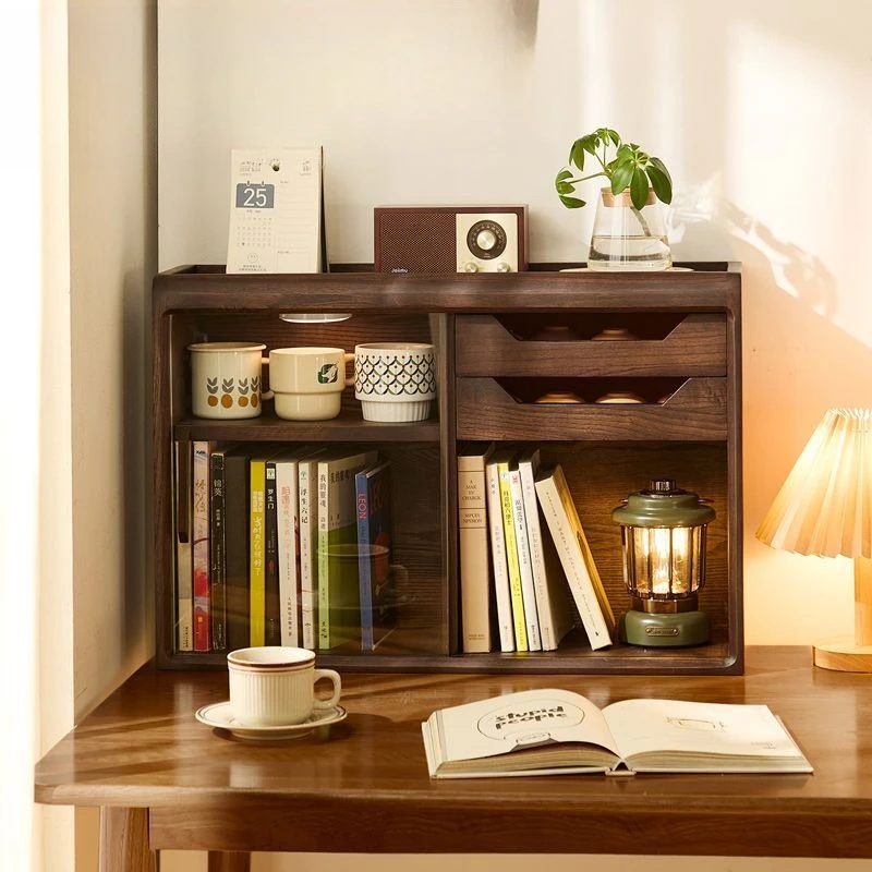 

Wenwan dental cabinet simple dustproof teapot tea set retro multi-functional solid wood storage cabinet