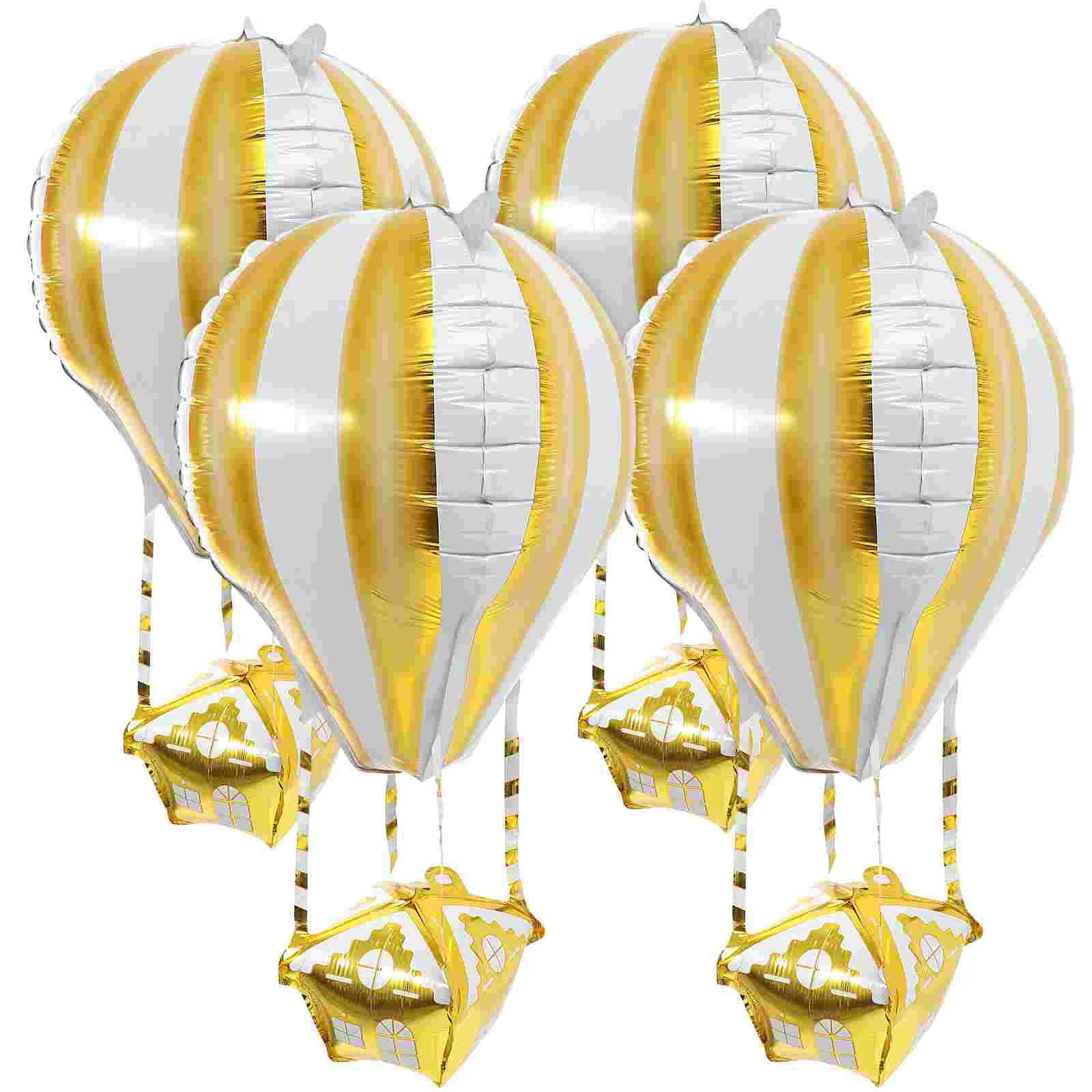 

4 Pcs Balloon Hot Air Child Balloons Aluminum Film Stuffing Machine Birthday Party