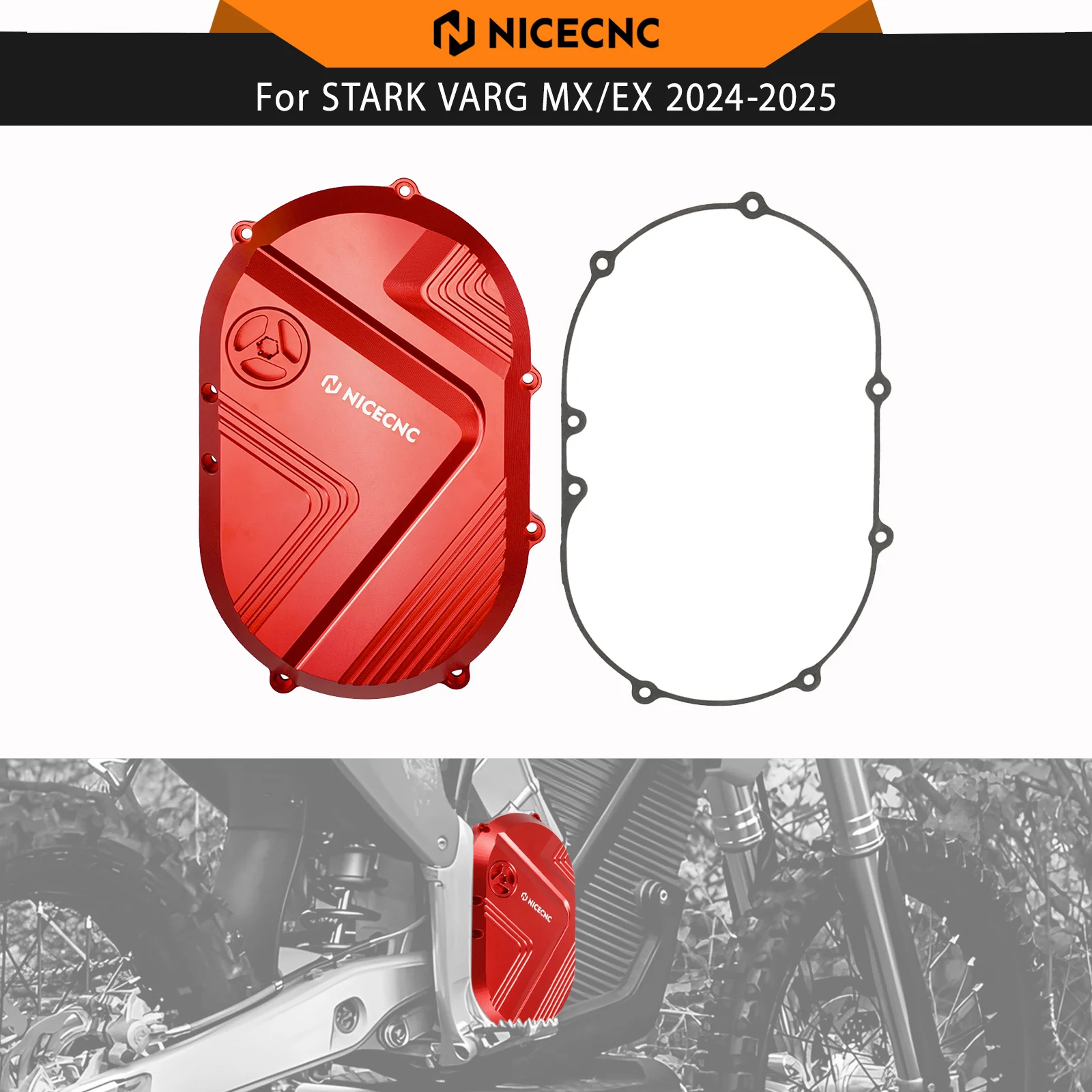 

NICECNC Right Motor Cover Guard For Stark Varg EX MX 2024-2025 Electrical Bike Parts 6061-T6 Aluminium Motorcycle CNC-machined