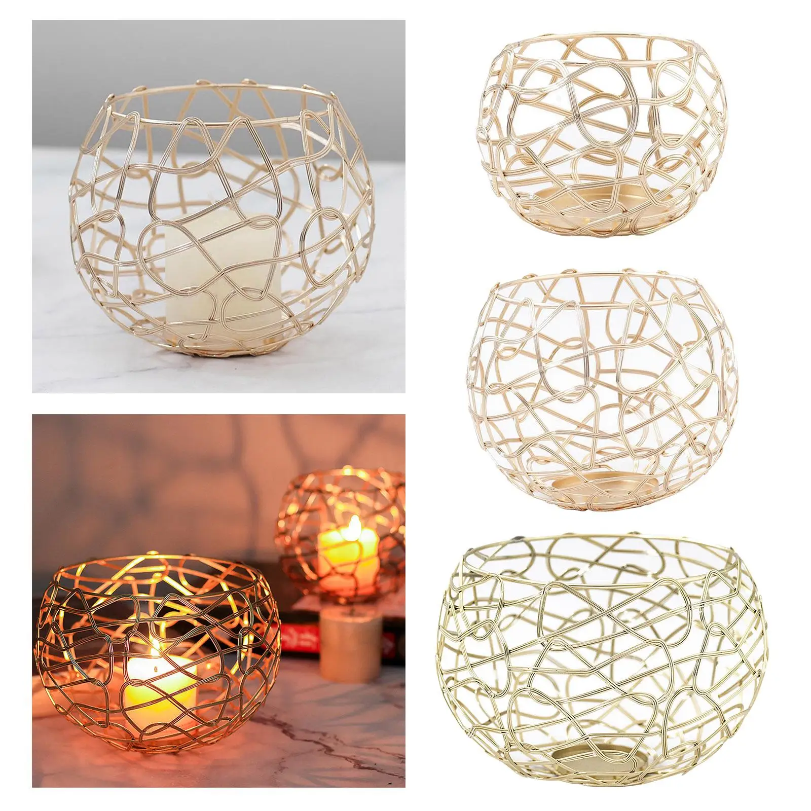 Iron Cone Candle Holder, Light Candle Holders, Pillar Candle Holders