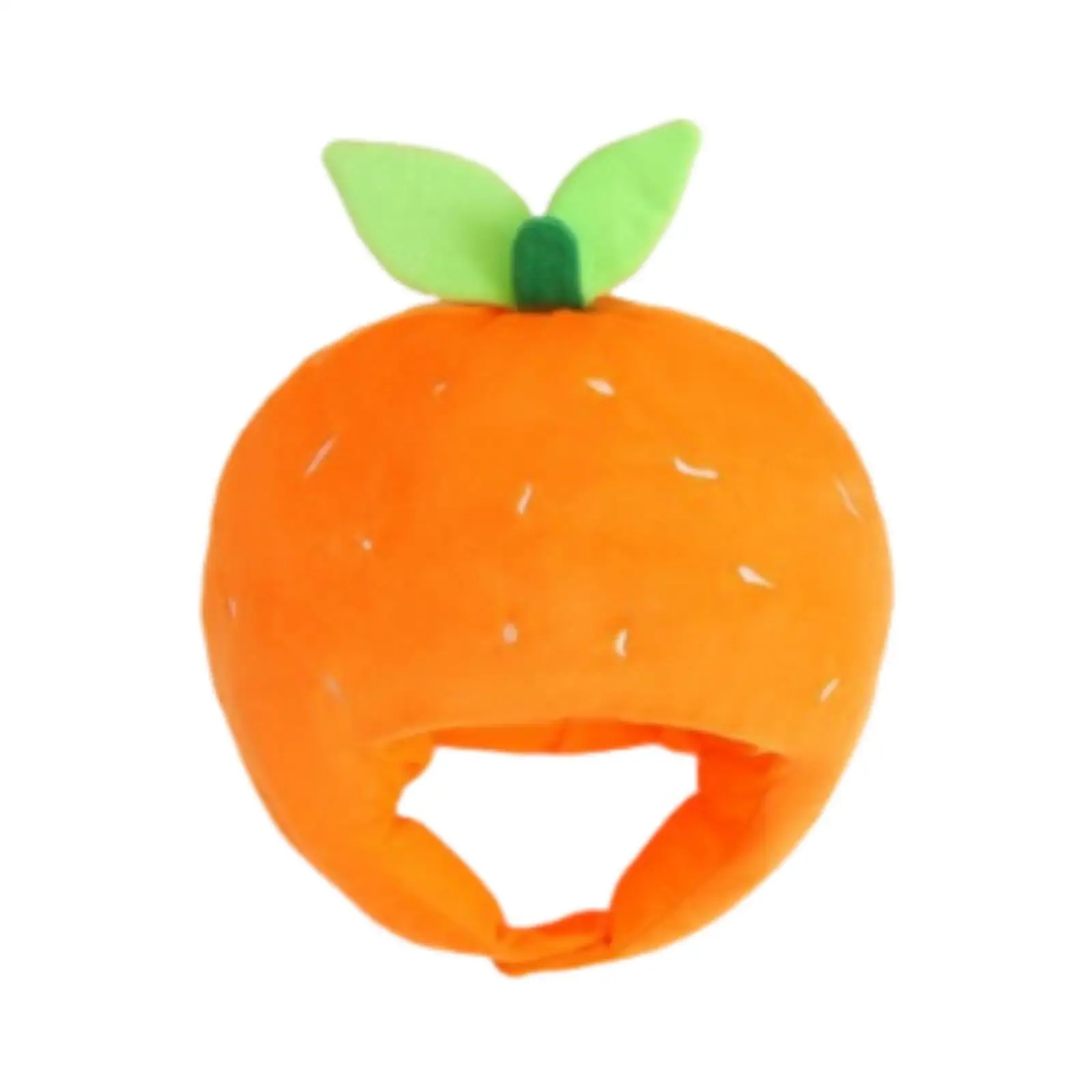 Cappello arancione peluche Cappello ripieno di frutta arancione per festival di carnevale