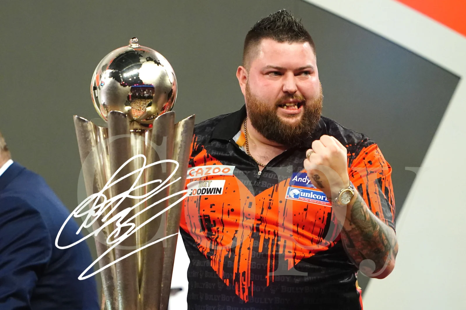 Michael Smith Bully Boy PDC Darts A4/A3 Memorabilia/Collectable ondertekende wandposter Wall Art Rome Decoratie