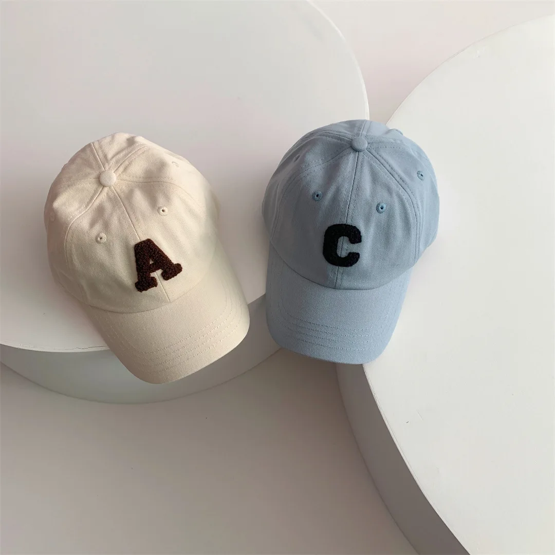 Primavera Verano bebé gorras de béisbol algodón niños niñas sombreros para el sol moda letra A patrón Casual niños gorras con visera