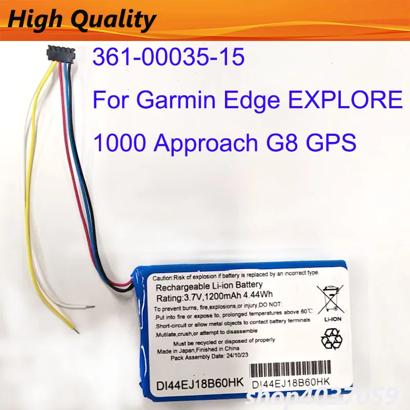 

Аккумулятор 361-00035-15 1200 мАч для Garmin Edge EXPLORE 1000 Approach G8 GPS DI44EJ18B60HK DJ04EJ31B05N9, замена аккумулятора