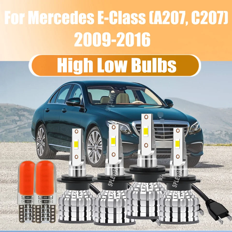 

12v Led High Low Beam Headlights with fast cooling fan For Mercedes E-Class (A207, C207) 2009 2010 2011 2012 2013 2014 2015 2016