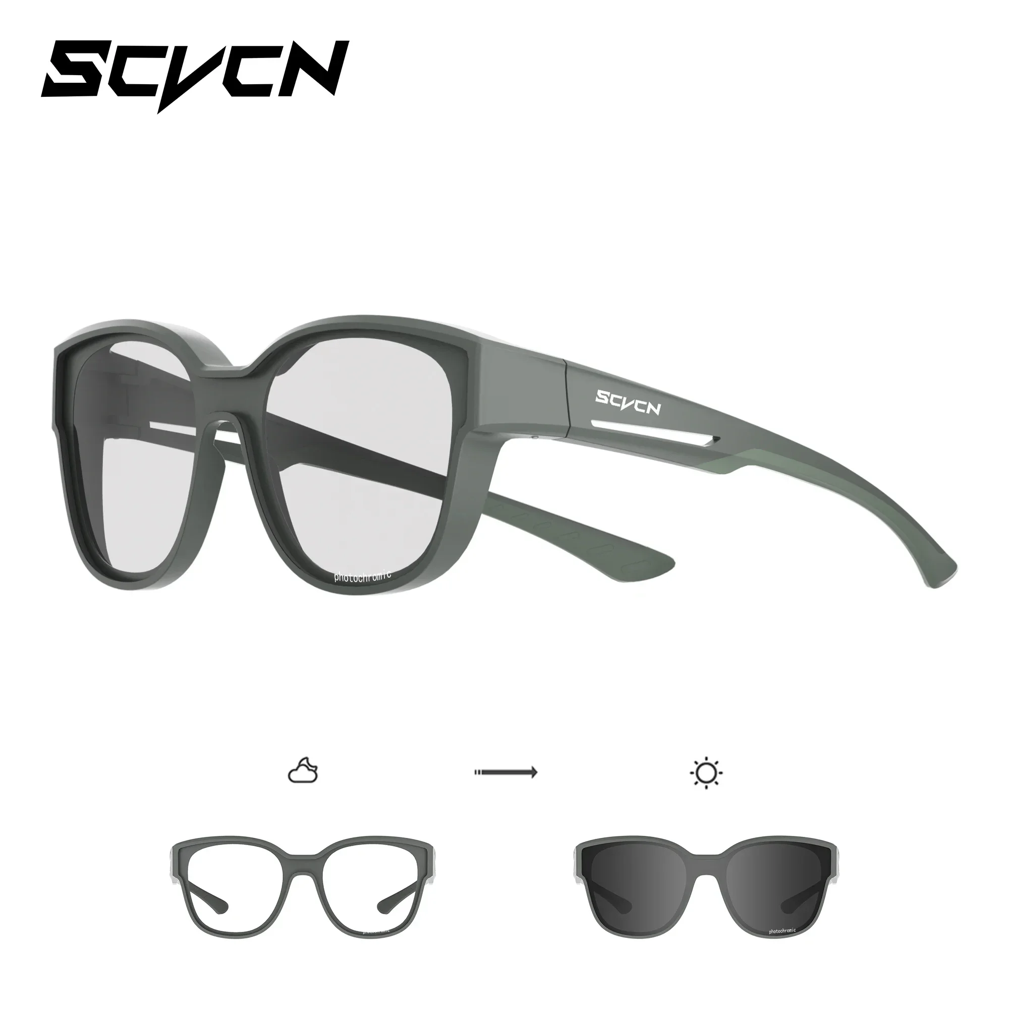 

SCVCN New Photochromic Sunglasses for Man Driving Bicycle Eyewear Cycling Glasses Women Bike Outdoor Sport Goggles UV400