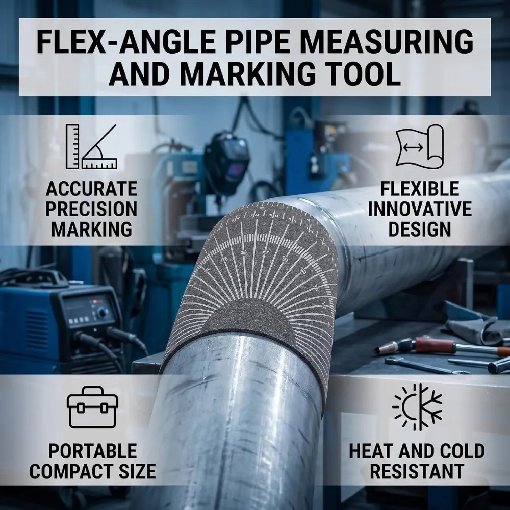2pcs New Calibrated Measurements Pipe Wrap Around Tape Heat Proof Cold Proof Pipe Measuring Tool Wrap Around Tape HVAC