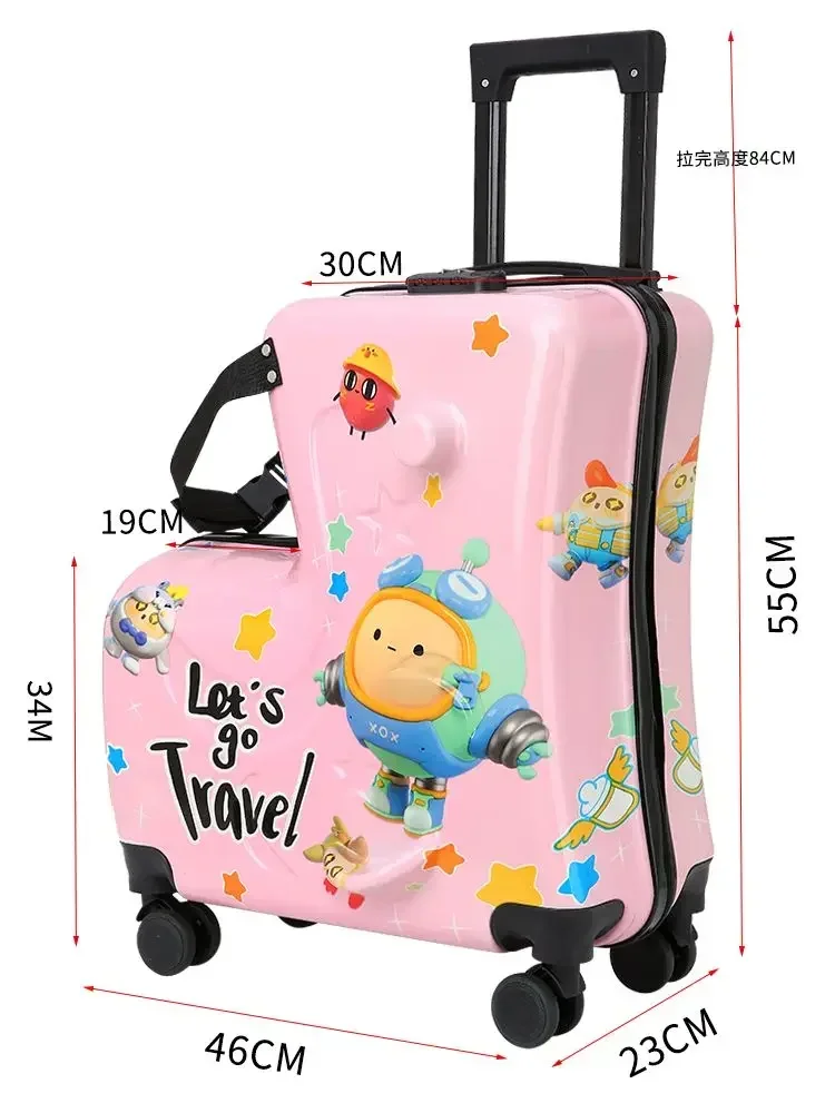 

Gift Boxes 22-Inch Cycling Cases, Children Aged 3-8 Can Sit on Universal Wheels, Silent Wheels, Burden-reducing Travel Cases