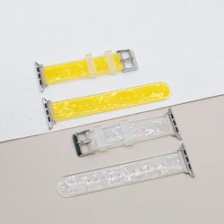 Clear Band for Apple Watch 10 9 8 7 40mm 44mm 41 45MM 46MM 42MM Silicone bracelet Strap for iwatch series 6 5 SE 4 3 Ultra 49MM