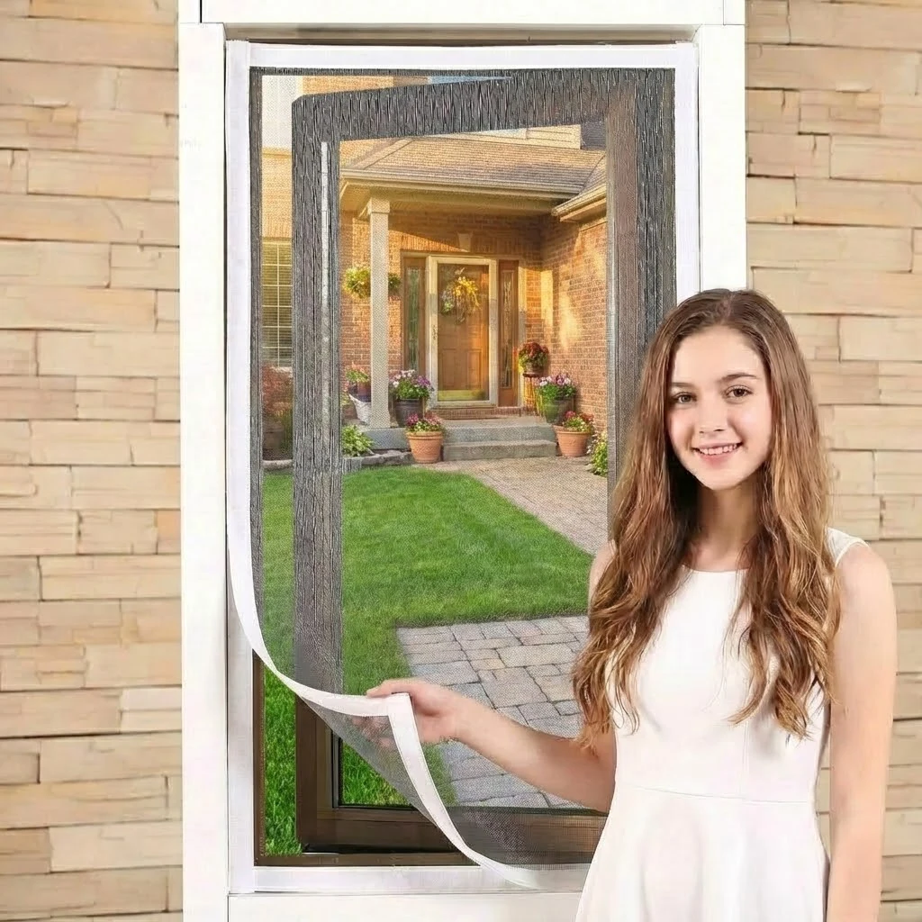 White Window Screen Mesh, Breathable Insect Net Blocks Mosquitoes, Flies & Bugs, Easy Install for Home, Summer Use