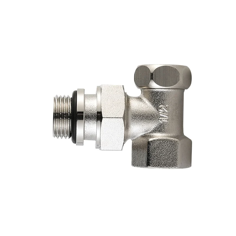 ATV&UTVModern Thermostatic Radiator Valve Hydronic Floor Heating System Angle Straight Valve Chromed Plated Brass Apartment Use