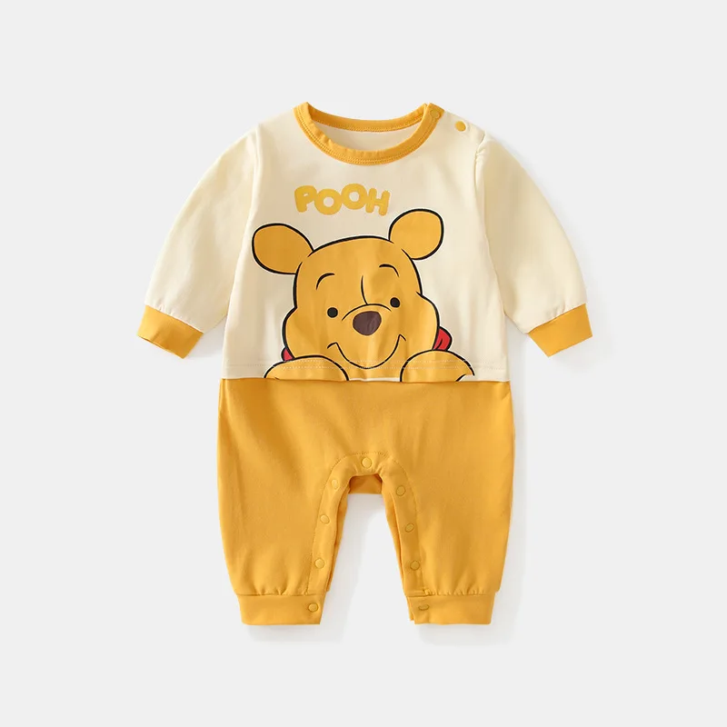 2024 Disney cartoon Newborn Infant Baby Boys Girls Romper Playsuit Overalls Cotton Long Sleeve Baby Jumpsuit Newborn Clothes