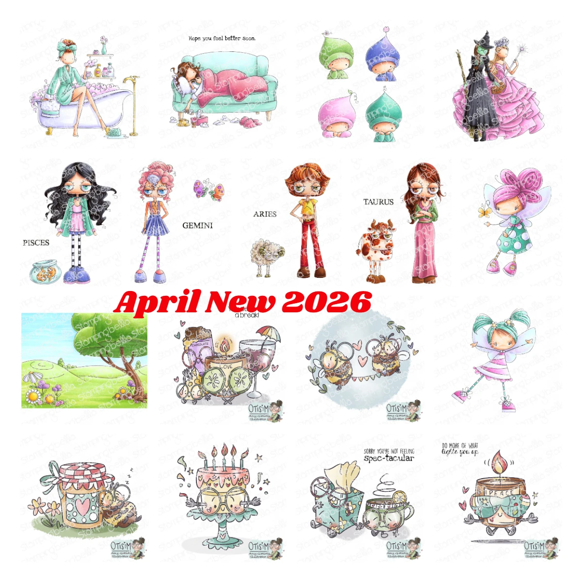 

Oddball Beach Bundle Girl Zodiac Clear Stamps Reusable Handmade Embossing DIY Scrapbooking Supplies Greeting Card Decoration