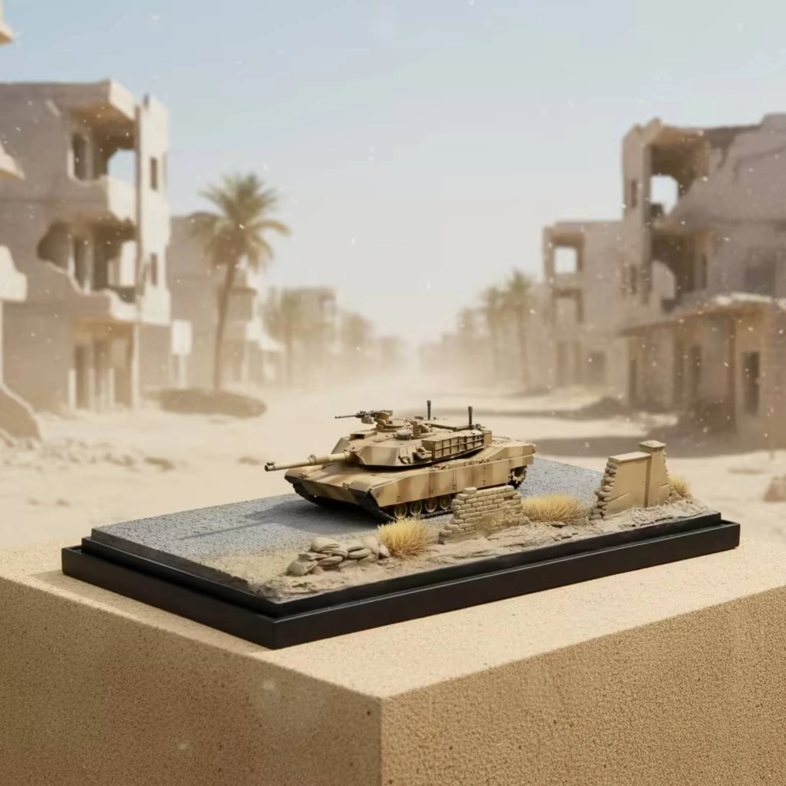 

Diorama with Display Base Preassembled Display Base with Scenery Precision Scale High-Quality for Hobbyists, Model Photography
