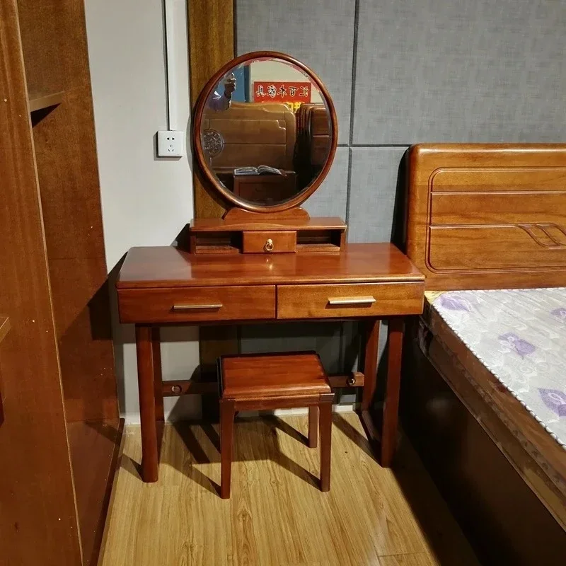 

Brown Stool Dresser Eithe Bedroom Girl Nordic Luxury Makeup Dressing Table Storage Women Large Comoda Pra Quarto Furniture