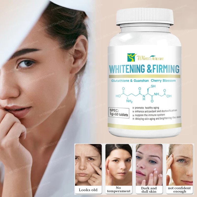 

Glutathione Collagen Capsules for Skin Whitening Firming Support Immune System, Liver Health