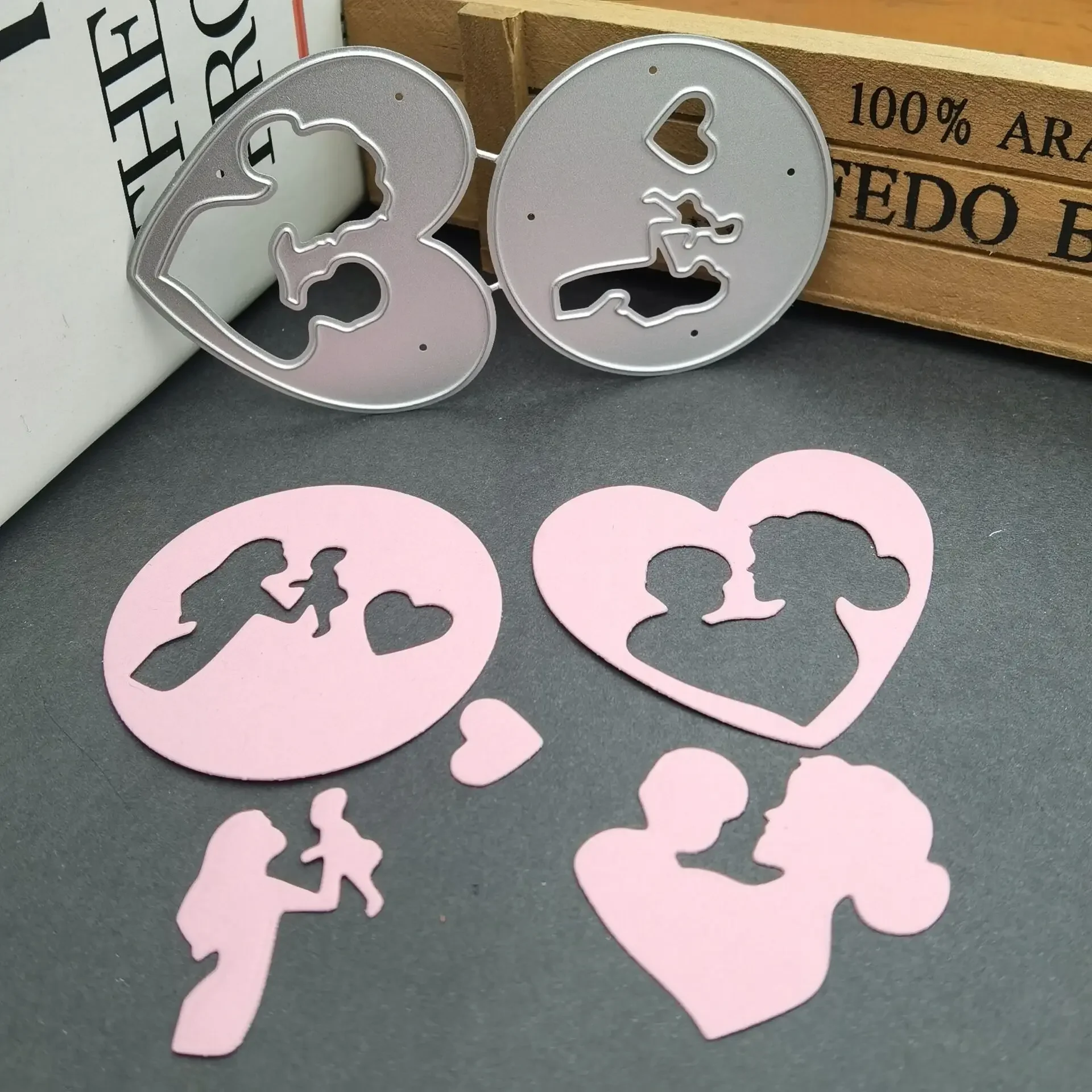 Metall DIY Prägeformen Muttertag Liebe Schablone Stanzformen für Album Papier Kartenherstellung Scrapbooking Langlebig