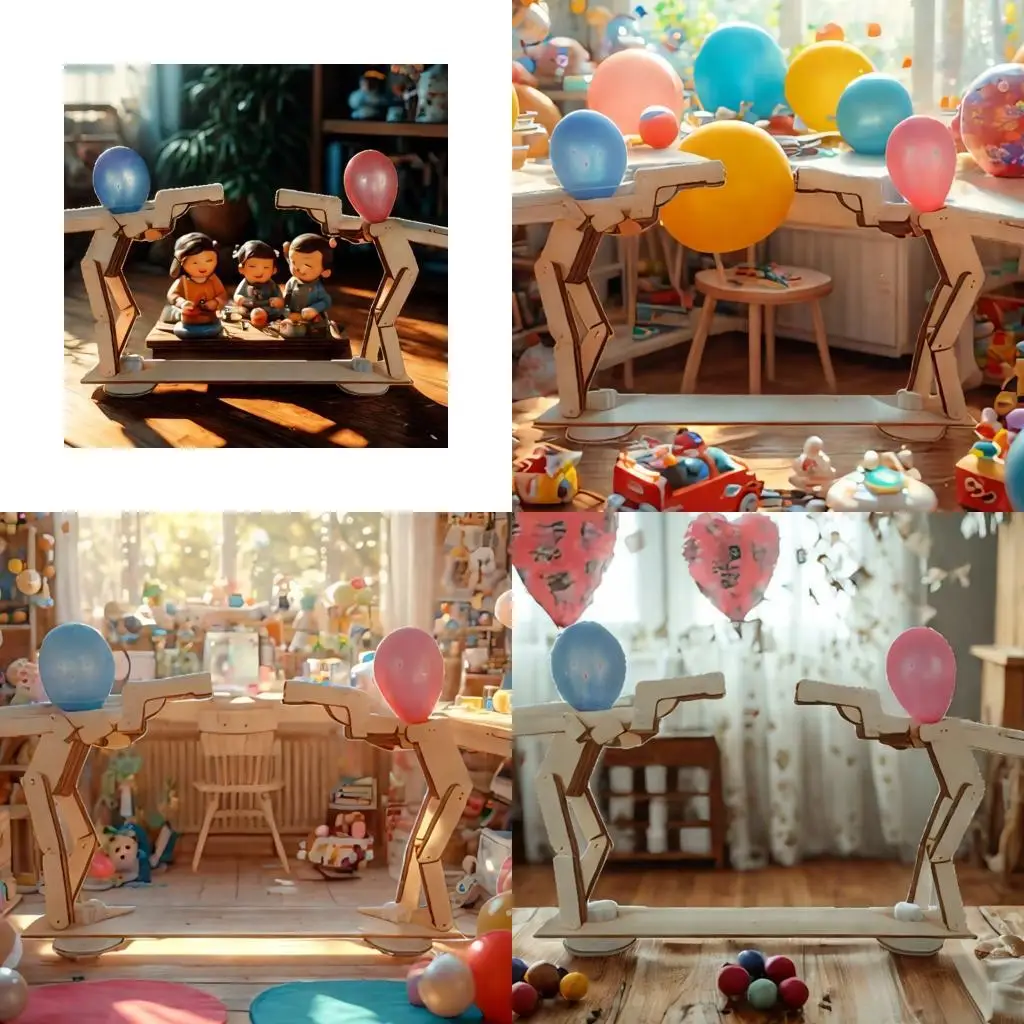 

D7YD Childrens Dist Eye Comporting Training Деревянный воздушный шар -баллонный взрыв.