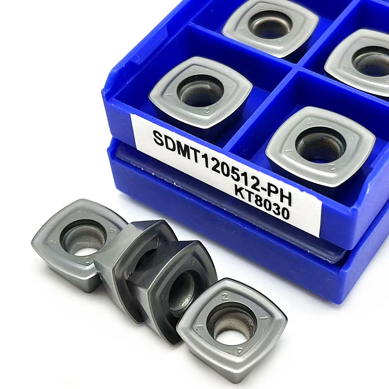 10 шт. Бесплатная доставка, оригинальный станок SDMT1205, Индексируемые фрезерные инструменты, вставки, фрезы с высокой подачей KT8030