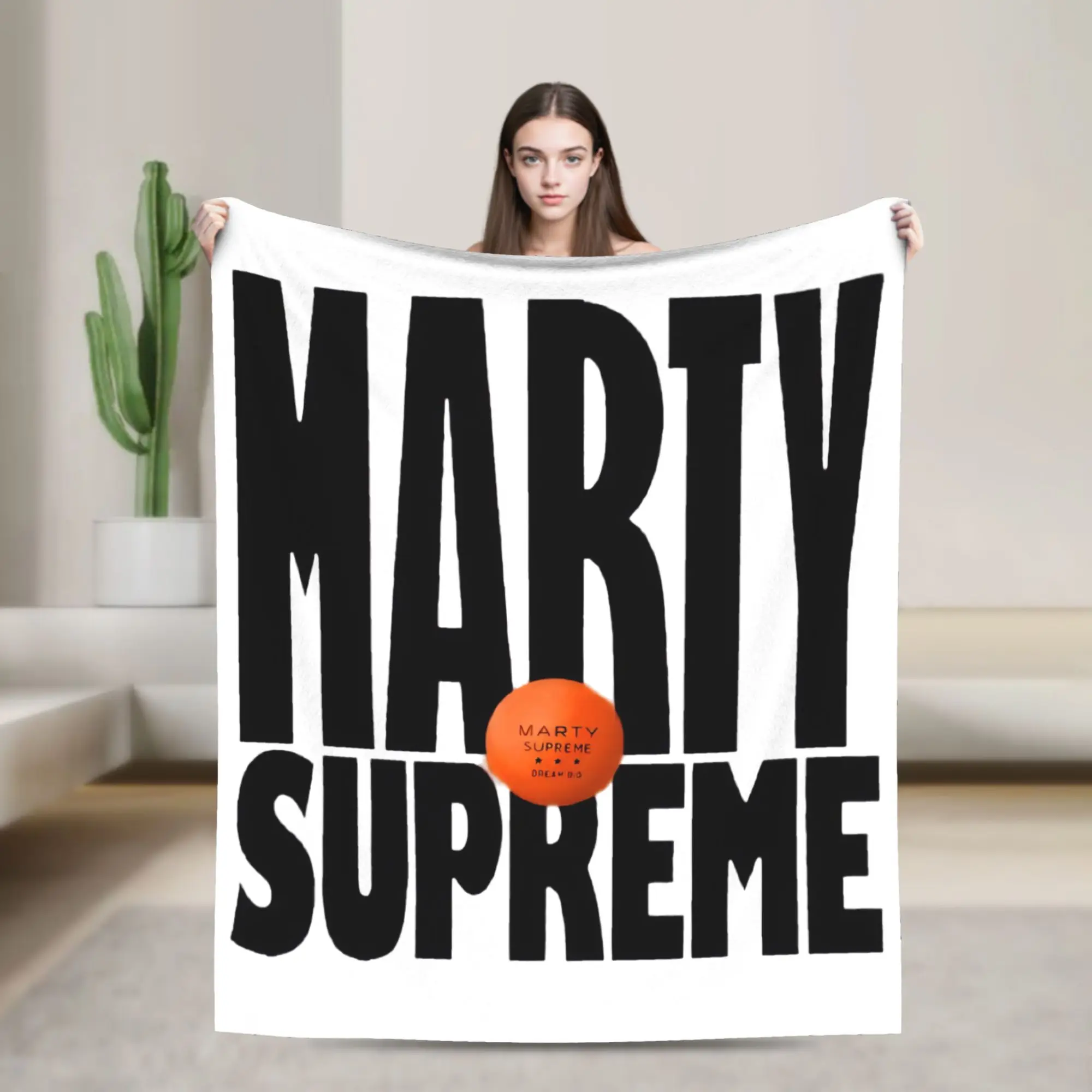 Marty Supreme Blanket Cover Ping Pong Film Wool Throw Blanket Bed Sofa Decoration Soft Warm Bedsprea,