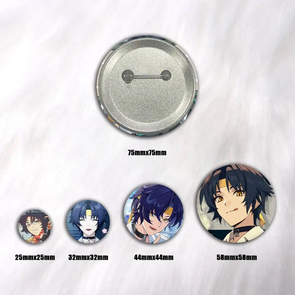 A-A-Asaba Harumasa Zenless Zone Zero Anime Round Badges, Brooches, Clothing Accessories, Birthday Gifts, Anime Conventions