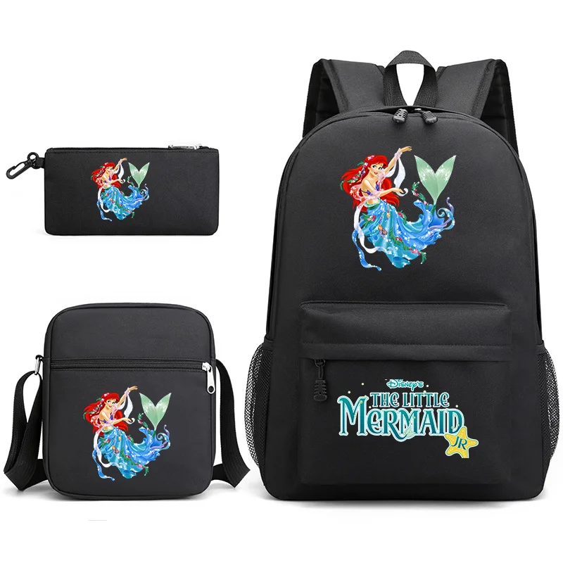 

3pcs Disney The Little Mermaid Backpacks Schoolbags Pencil Case Shoulder Bags Backpack Boys Girls School Bags Sets