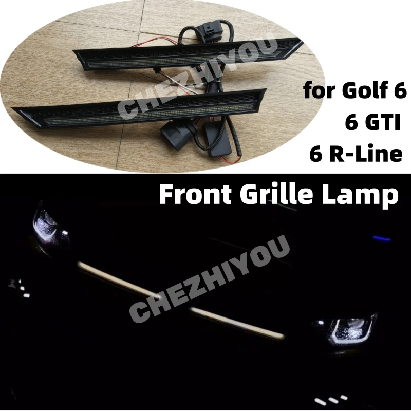 

For Volkswagen Golf 6 / 6 GTI / 6 R-Line Front Grille Lamp Headlight Dynamic Light LED Grille Lighting Flowing light