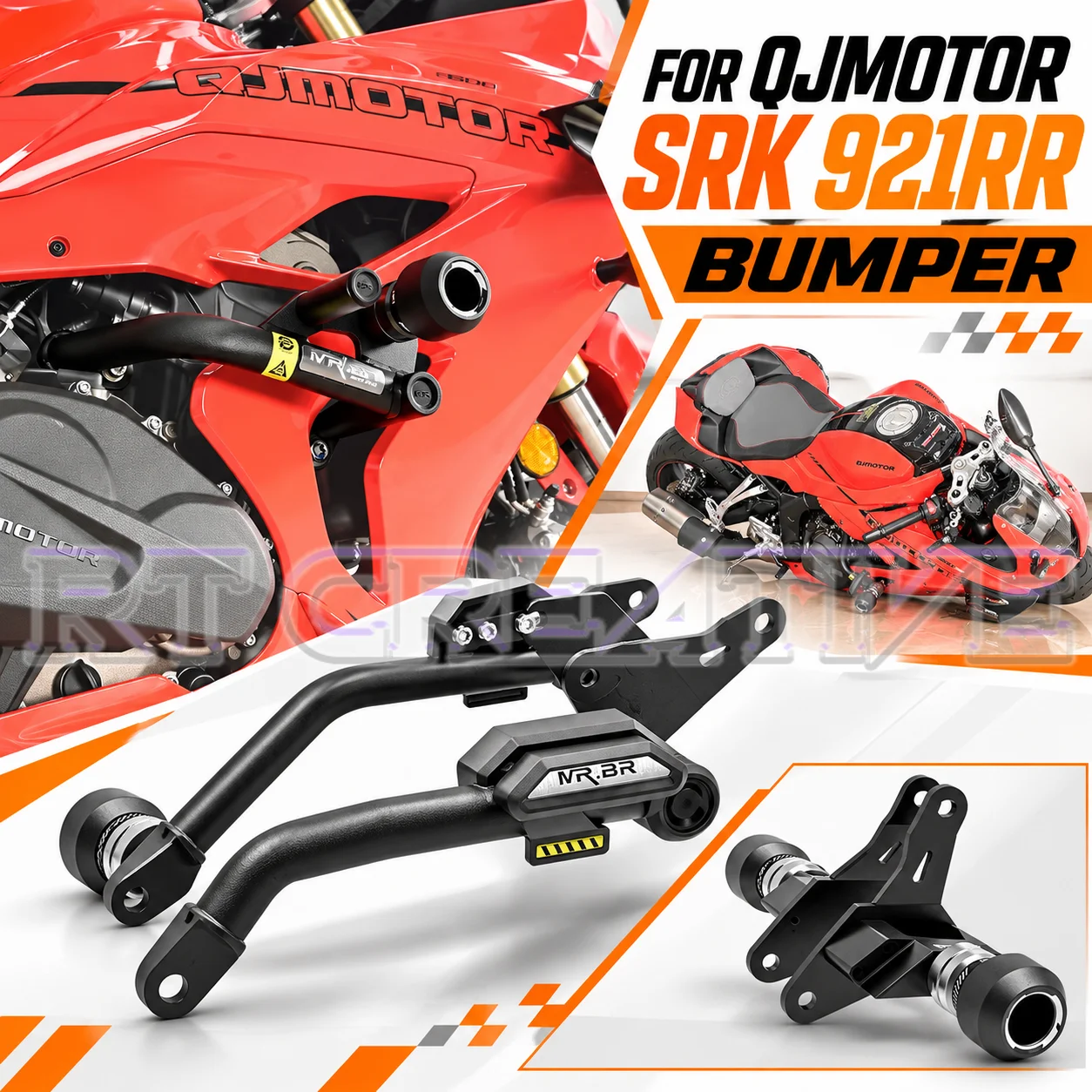 Frame Crash Slider Anti-collision Protector Fit QJMOTOR SRK921RR Motorcycle Anti-fall Bumper Mod Parts