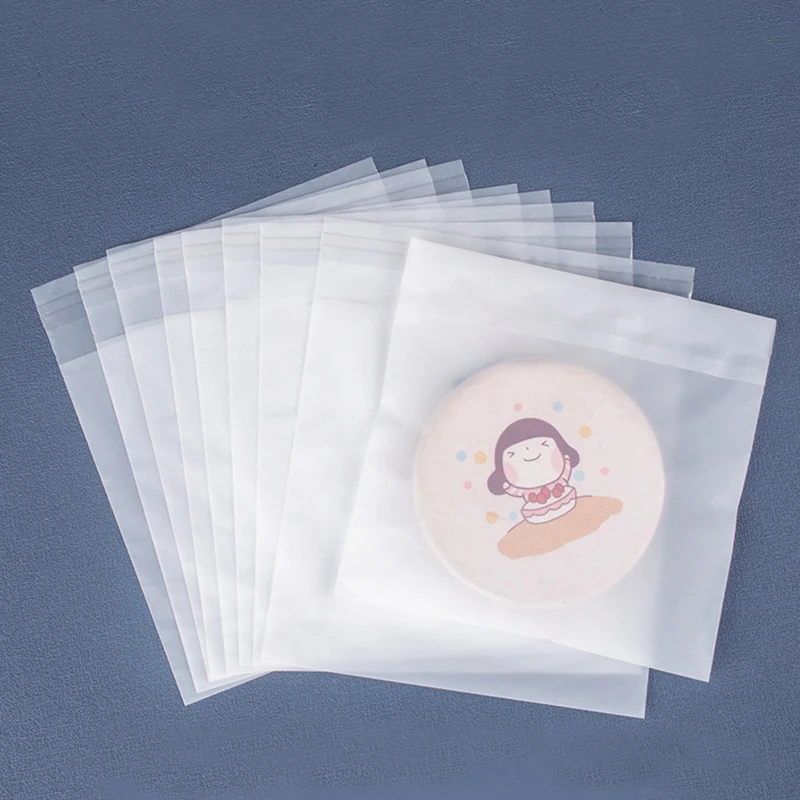 100pcs CPE Plastic Pouches Frosted Semi-transparent Small Bags DIY Handmade Earring Necklace Bracelet Jewelry Packaging Storage