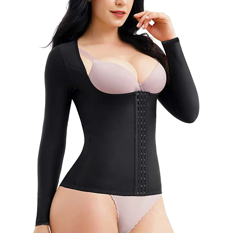 Women Corset Tummy Control Long Sleeves Shapewear Upper Arm Shaper Post Surgical Slimmer Compression Tops Fajas Colombianas