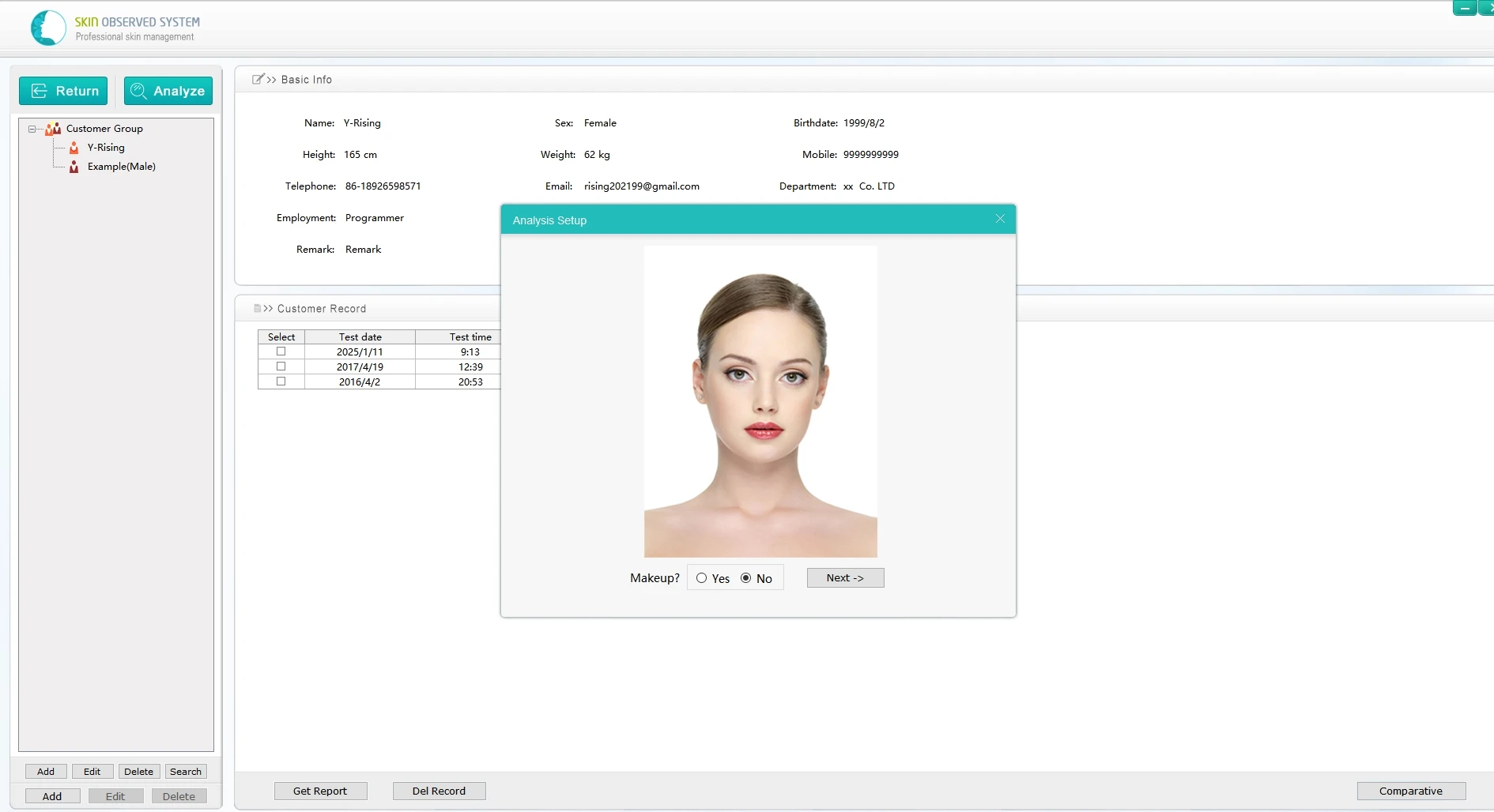 Fabrieksgroothandel High-Definition Detector Huidverzorging Schoonheidsinstrument Intelligente digitale huidanalysator