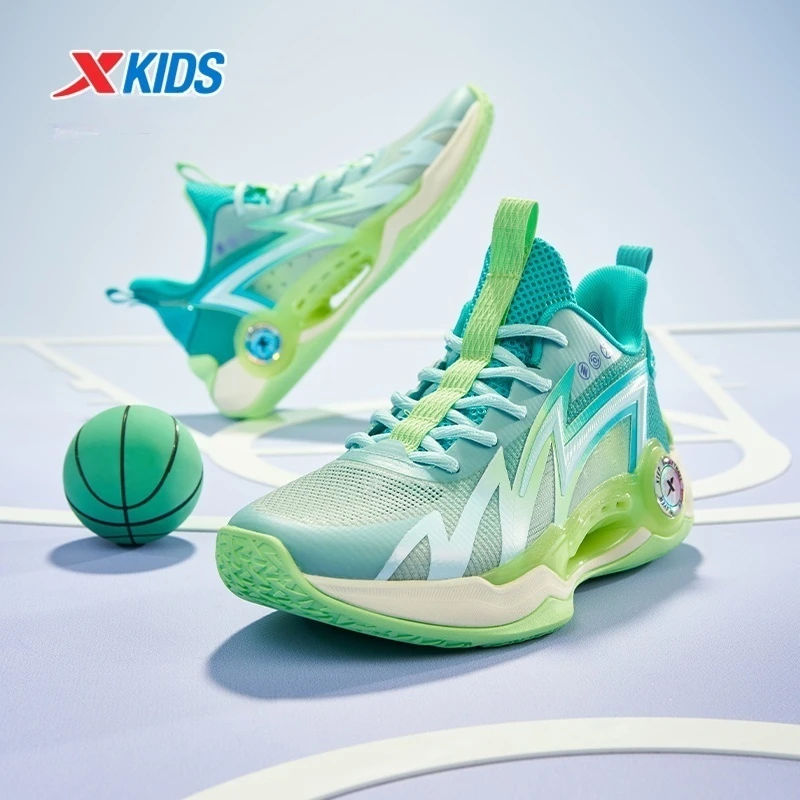 Xtep Children's Basketball Shoes 2025 Spring Soft Sole Lightweight Shock-Absorption Stability Sneaker For Boys 675215129162