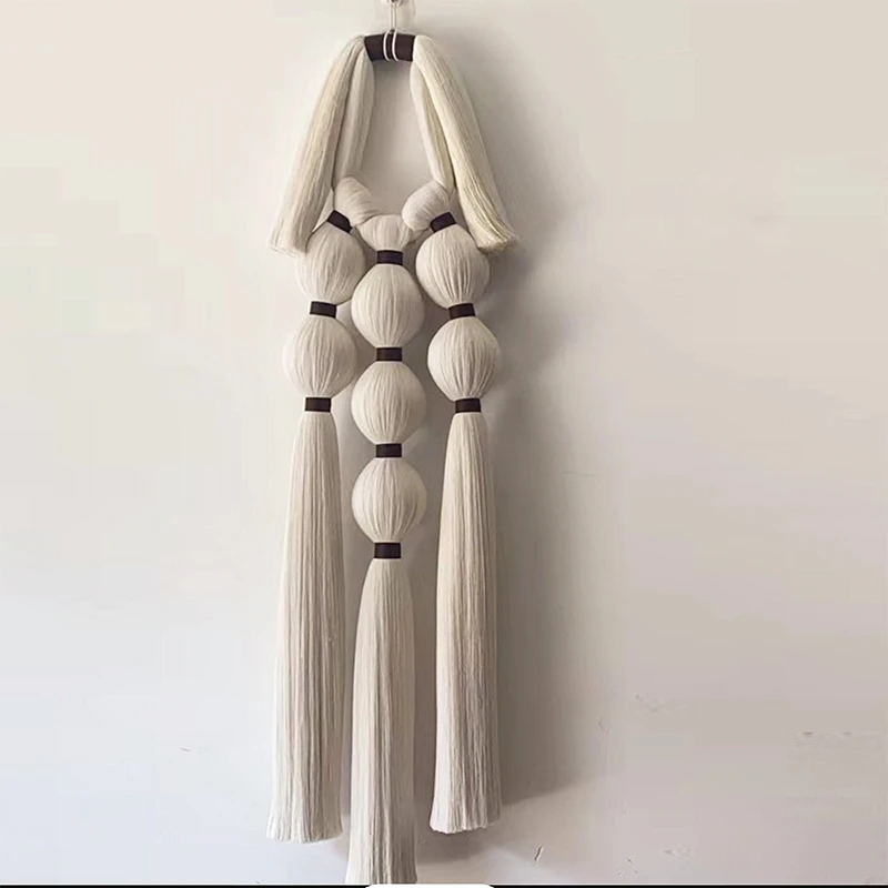 

Nordic Macrame Wall Hanging Ball Tassel Boho Tapestry Handmade Wall Art Modern Home Decor