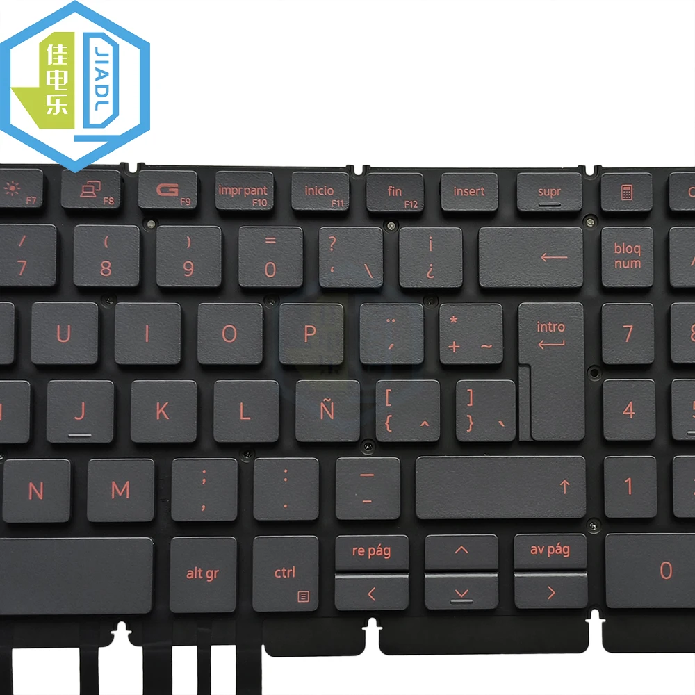 Latin Brazilian RGB or Orange Shaped Backlight Laptop Keyboard For Dell Gaming G17 G15 5510/5511/5515 Vostro 5590 7500 7590 5530