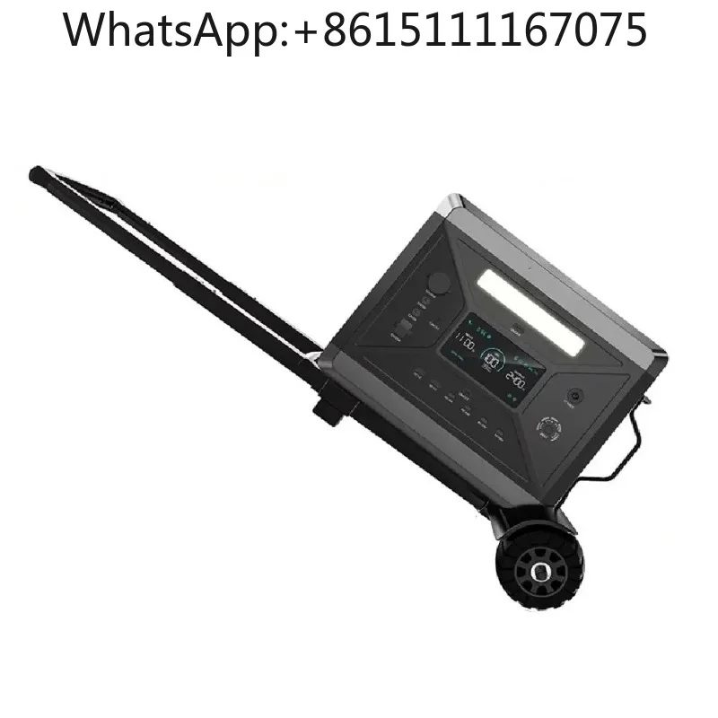 2000W Portable UPS Power Station MPPT Solar Charging Generator AC DC USB Output with Flashlight for Outdoor Camping