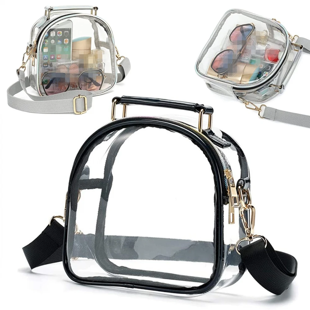 

Women's Transparent Messenger Bag Eco-friendly TPU Odorless Outer Handbag One Shoulder Messenger Bag