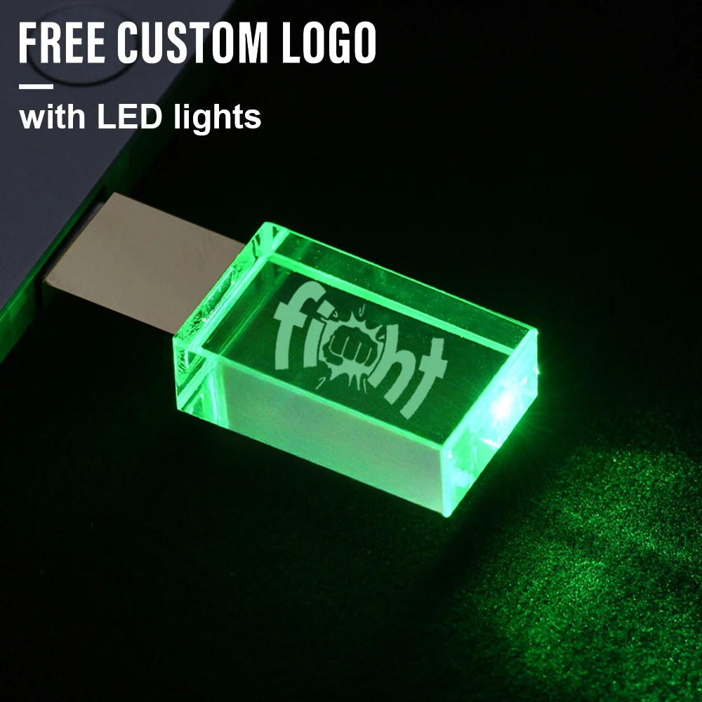 

Creative Crystal Flash Pen Drive 16 ГБ 32 ГБ 64 ГБ Студия DIY Memory Stick Бесплатный индивидуальный логотип 8 ГБ 4 ГБ 128 ГБ со светодиодной подсветкой U Диск