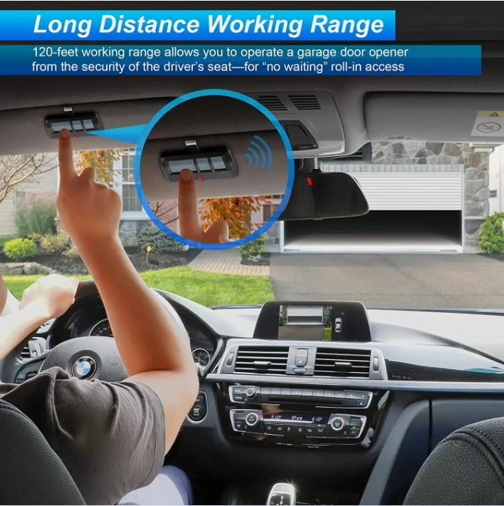 93MAX Wireless Remote Control Garage Door Opener Clip For 893LM 891LM 371LM 971LM 81LM Gate Transmitter