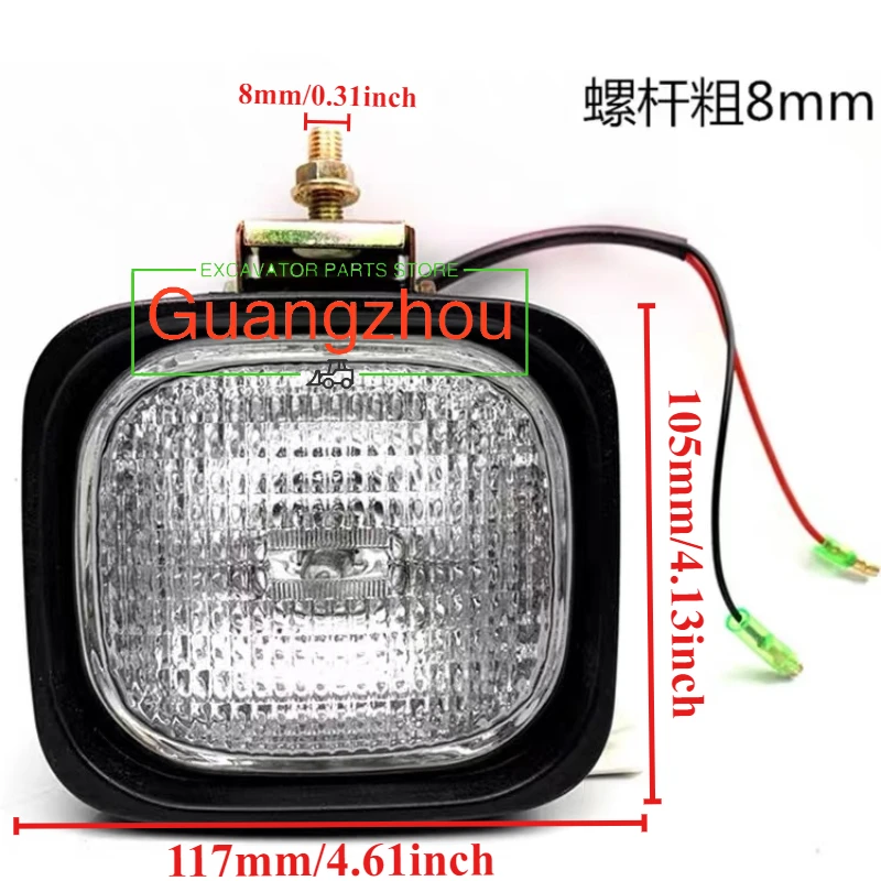 Excavator Work Lights Cab Dome Lights Spotlights Headlights For Kubota U15 20 30 155 161 163 165 183 Parts