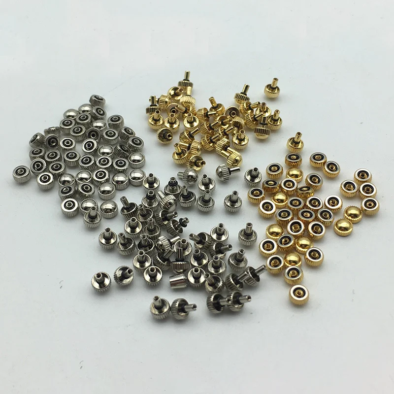 Mango de piezas de reparación de relojes, corona de cuarzo, mango de acero, Perno, adecuado para 2035 movimiento, accesorios de reloj